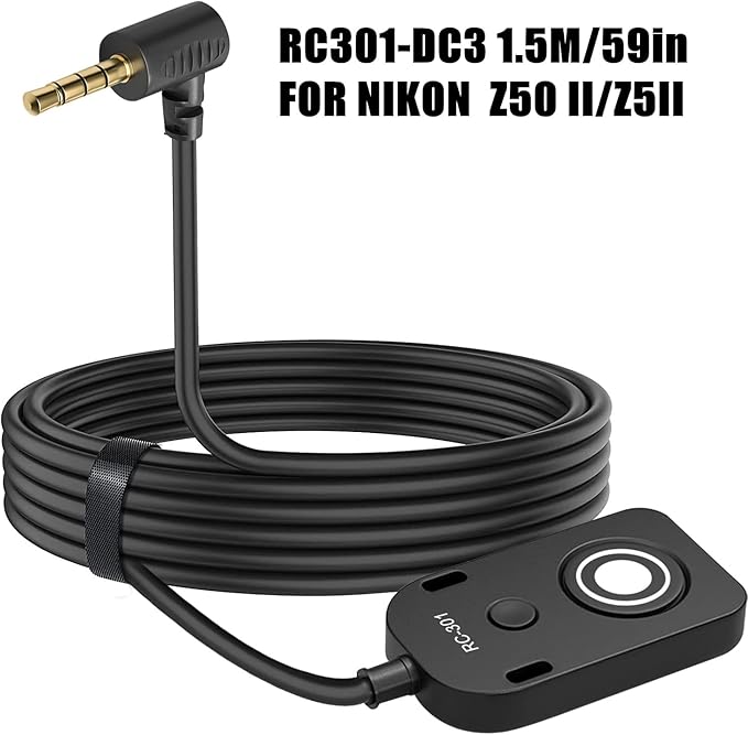 The RC301-DC3 Substitution for Nikon mc-dc3 Remote Release The 150cm/59in Small Remote Control of The Shutter Release Button Z5II/Z50 II/ZR Second-Generation Cameras z50ii /z5 ii (RC301-DC3)