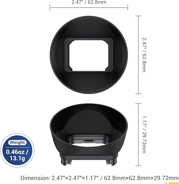 JJC Round Eyecup Eye Cup Eyepiece for Canon EOS R5 Mark II Mirrorless Camera(Not for R5/R5C), Replaces Canon ER-KE Eyecup, Extended Viewfinder Cover & Increased Depth Better for Viewfinder Protection