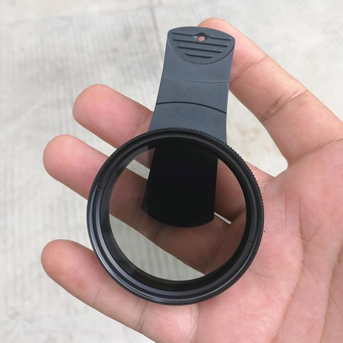 52mm Clip-on CPL Phone Camera Lens Filter, Universal Phone Lens Filter Kit, CPL Filter Compatible with iPhoneSamsung/Android Smartphones(Size:52mm)