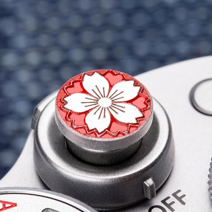 Camera Metal Shutter Buttons for FUJIFILM X100VI X100V XPro3 XPro2 XPro1 X-T4 X-T3 X-T50 X-T30 for NikonZF Z5 Z6 for Canon (Red-Shutter Decorative Button)