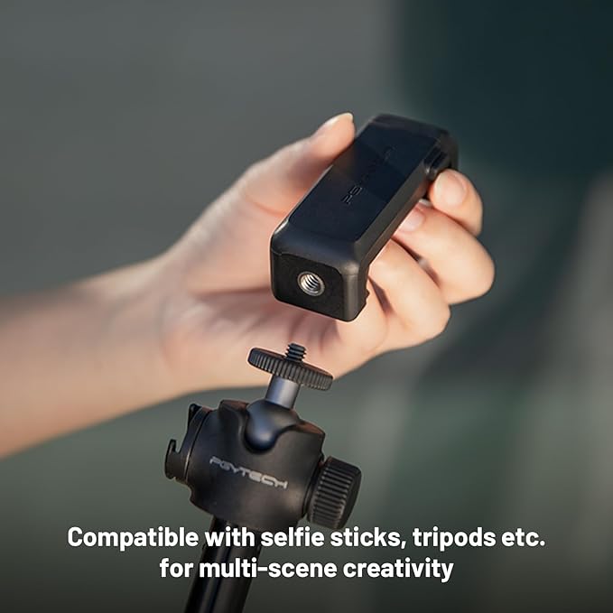 PGYTECH CapLock Extension Pole Mini Tripod with Phone Clip for DJI OSMO Action 6/5 Pro/4/Pocket 3, Gopro Hero 13/Insta360, Quick Release Selfie Stick Rod with 1/4"-20 Adapter for Action Cams & Phone