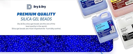 Dry & Dry [5 LBS] Blue Indicating Silica Gel Beads Desiccants (Industry Standard 3-5 mm) - Reusable Desiccant Beads Silica Beads(Blue to Pink)
