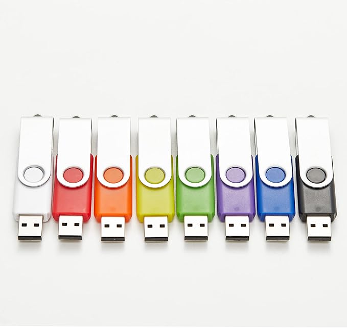5 Pack 128MB USB Flash Drives in 5 Random Colors USB 2.0 Wholesale Lot Bulk Memory Sticks (5 Pack, 128MB)