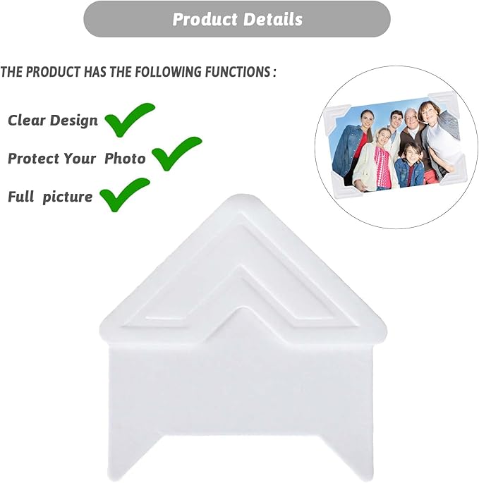240 Pieces Photo Corners Self Adhesive Photo Corner Stickers, Scrapbook Picture Corners, Acid Free Self-Adhesive Photo Mounting Corners for DIY Scrapbooking Photo Album Journal Diary, 10 Sheets