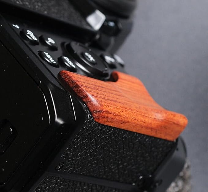 Wood Wooden Thumb Up Grip Sticker Finger Handle for ZF Camera (Desert Ironwood)