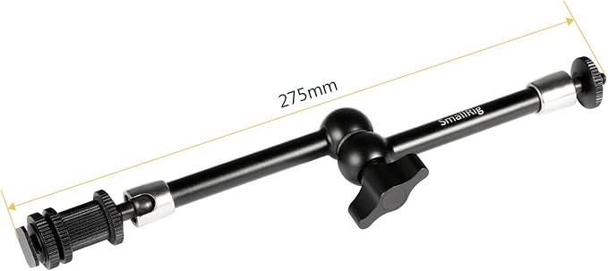 SMALLRIG Articulating Rosette Arm Max 11'' Long with Cold Shoe Mount & Standard 1/4"-20 Threaded Screw Adapter - 1498