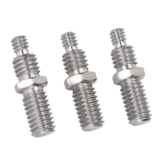 KIMISS 3Pcs 3/8 to 1/4in Male Threaded Screw Adapter Camera Tripod Mount Double Sided Standard Mounting Camera Screw Adapter Thread Camera Tripod Conversion Tripod Screw for Tripod PTZ