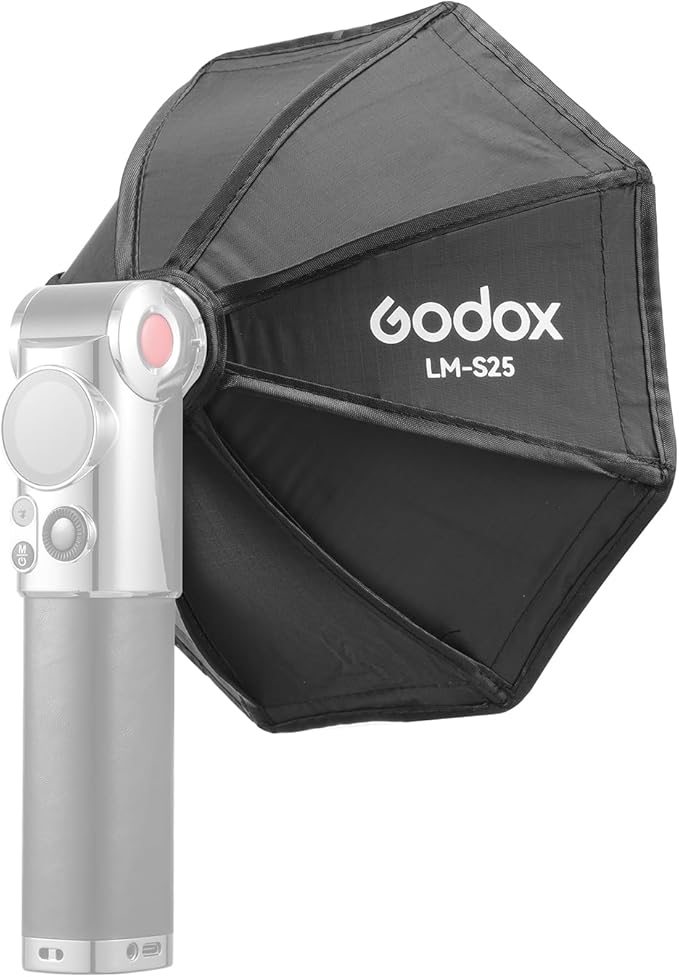 Godox LM-S25 Mini Octagonal Softbox Diffuser Compatible with Godox Lux Master Retro Camera Flash