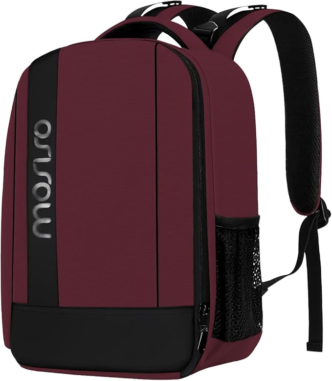 MOSISO Camera Backpack,DSLR/SLR/Mirrorless Photography Backpack Buffer Padded Shockproof Camera Bag with Customized Modular Inserts&Tripod Holder Compatible with Canon,Nikon,Sony etc, Wine Red