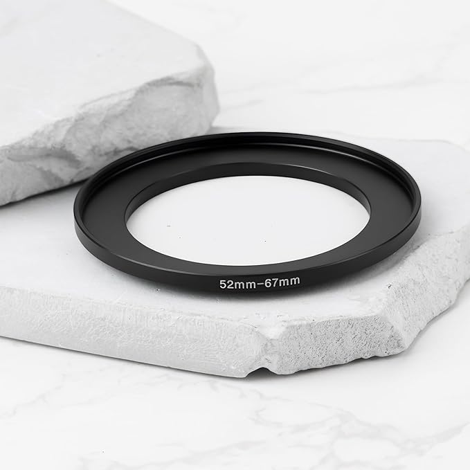 2 pcs 52mm to 67mm Step Up Camera Lens Converter Filter Adapter Ring Metal