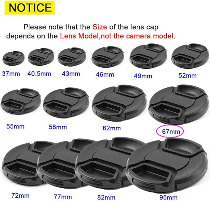 67mm Lens Cap Cover with Leash for AF-S Nikkor 85mm f/1.8G,AF-S 18-140mm f/3.5-5.6G,AF-S 18-300mm f/3.5-6.3G for Nikon D7200 D7100 D7000 D800 D600 D90 D5300,ULBTER Lens Cap & Cover Keeper -2 Pack