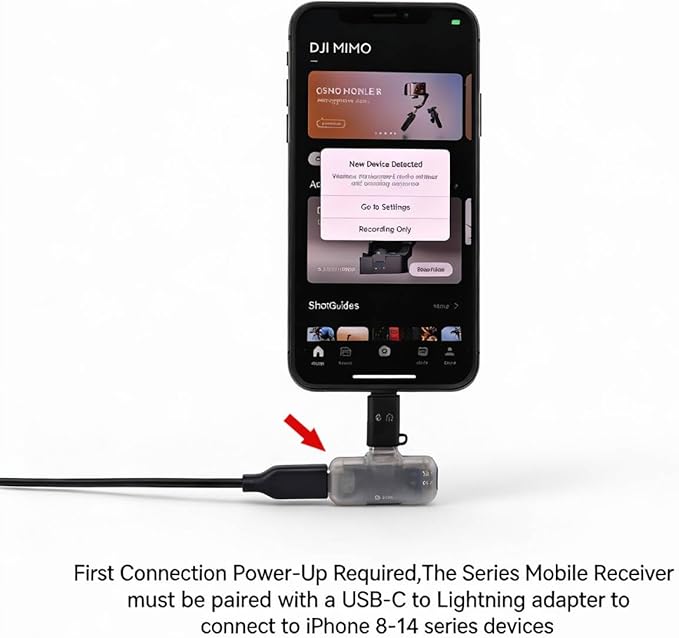 for DJI Mic Series Mobile Receiver,Type c Mobile Phone Adpaters,Plug and Play,Compatible with DJI Mic Mini/Mic 2/Mic 3/iPhone/Smartphone/PC/Mac Connector, USB C Adapter