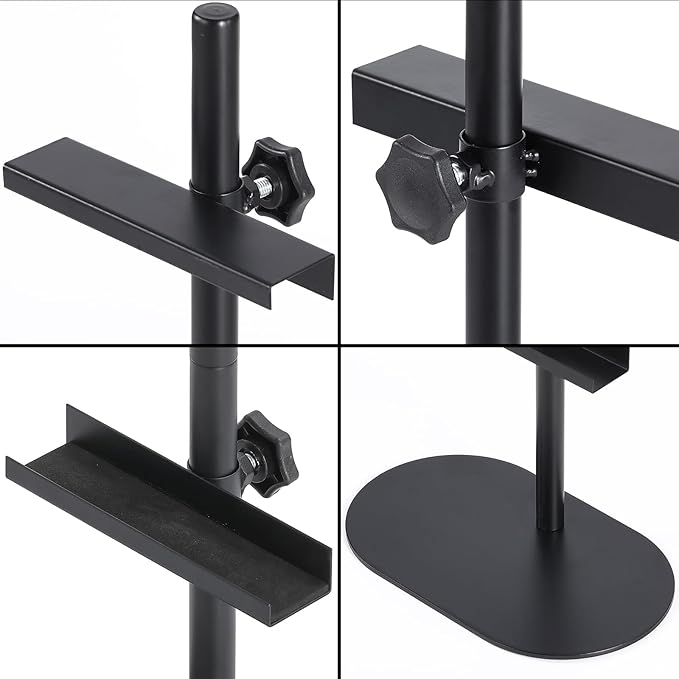 Easel Stand for Pictures, Adjustable Tabletop Easel for Picture Frame up to 17.5" H, Black Metal Easels Display Stands, Height Adjustable Table Art Painting Holder Easels, Suitable for Home Events