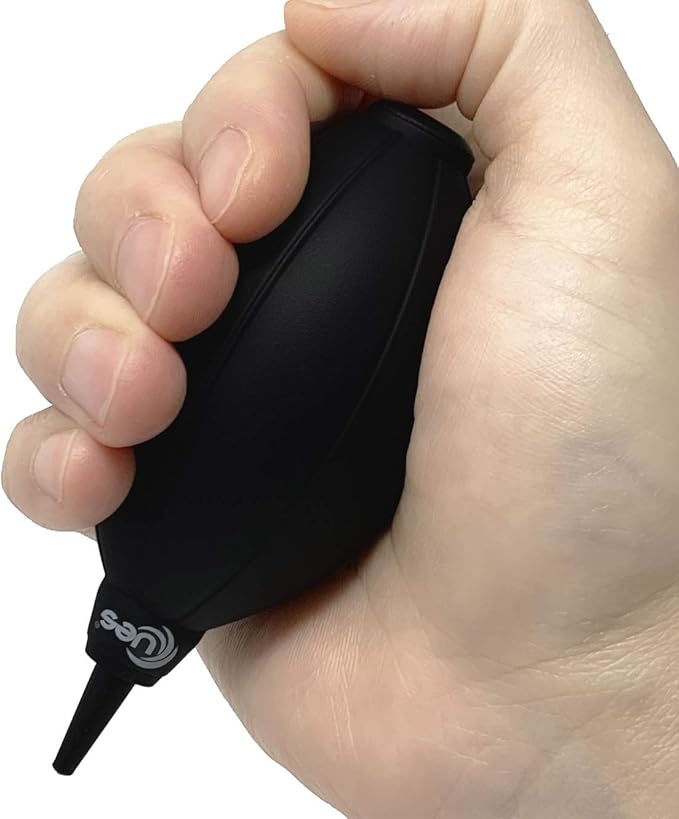 UES Air Blower Dust Blaster for Digital, DSLR, SLR Cameras Sensor Lens Cleaning, Rubber Bulb Air Pump Dust Blower Cleaner - Black