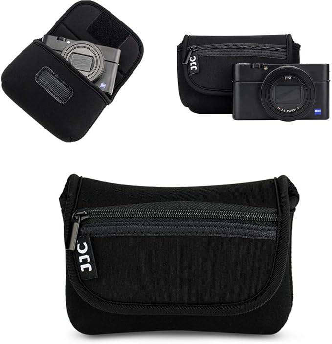 JJC Compact Camera Case Pouch Sleeve for Canon G7X G9X SX620 Sony ZV-1 II ZV1 ZV-1F ZV1F RX100 VII VI VA IV Olympus TG-7 TG-6 TG-5 TG-4 Fuji XP140 XP130 XP90 & More Cameras below 4.4 x 2.6 x 1.5''