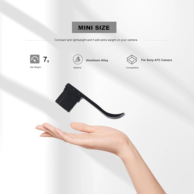 Thumb Grip for Sony A7C Camera,Metal Camera Thumbs Up Rest Hand Grip