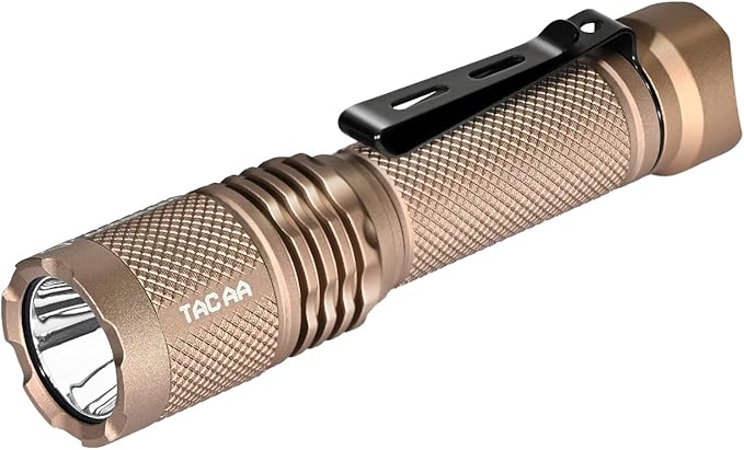 ACEBEAM TAC AA 2.0 Longest-Range AA Flashlight 360 Meters, 900 High Lumens Tactical EDC Flashlight Rechargeable, 6 Modes Pocket LED Super Bright Small Mini Flashlight for Camping, Home(SFT-25R)
