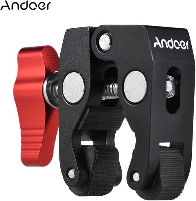 Andoer 2-Pack Crab Pliers Clip Super Clamp 1/4 & 3/8 Threaded for DSLR Rig LCD Monitor Studio Light Camera Magic Arm Photo Studio Accessory
