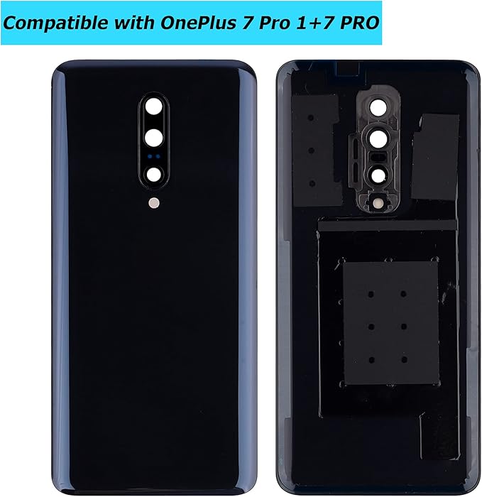 Battery Door Cover Back Cover Kompatibel for OnePlus 7 Pro 1+7 PRO GM1911 GM1913 GM1917 Mirror Grey with Camera Lens and Waterproof Glue…
