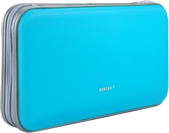72 Capacity Heavy Duty CD DVD Blu-ray Media Case Storage Holder Organizer Wallet (Skyblue)