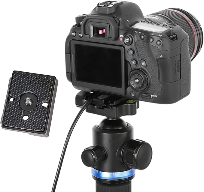 Quick Release Plate, Tripod Quick Release Plate Fit for Manfrotto 200pl-14 Rc2 Camera Tripod Head (Pack of 2) Black
