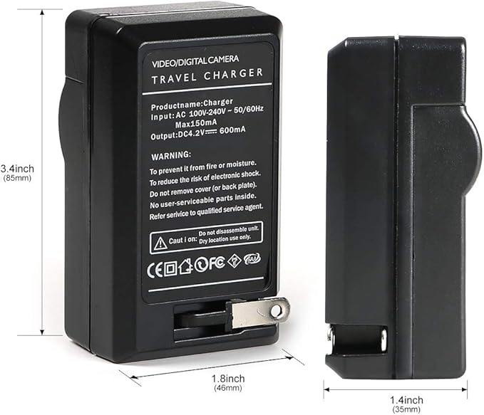 EN-EL5 Battery Charger for Nikon CoolPix 3700, 4200, 5200, 5900, 7900, P3, P4, P80, P90, P100, P500, P510, P520, P530, P5000, P5100, P6000, S10
