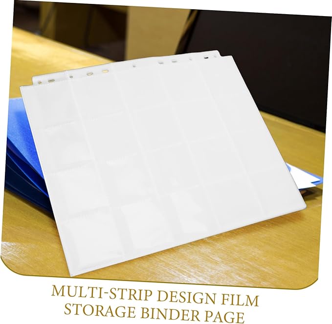 30pcs Film Negative Holder Acid-Free Binder Page Card Sleeves Film Negative Binder Bag Portable Storage