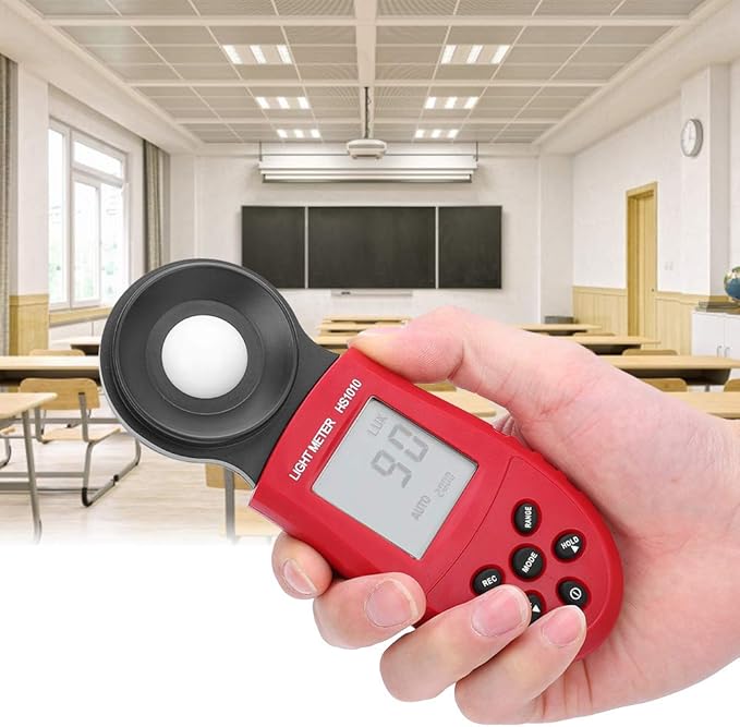 Digital Lux Meter Light Meter Handheld Illuminance Tester for Indoor Lighting Plants Photography Home and Office Use