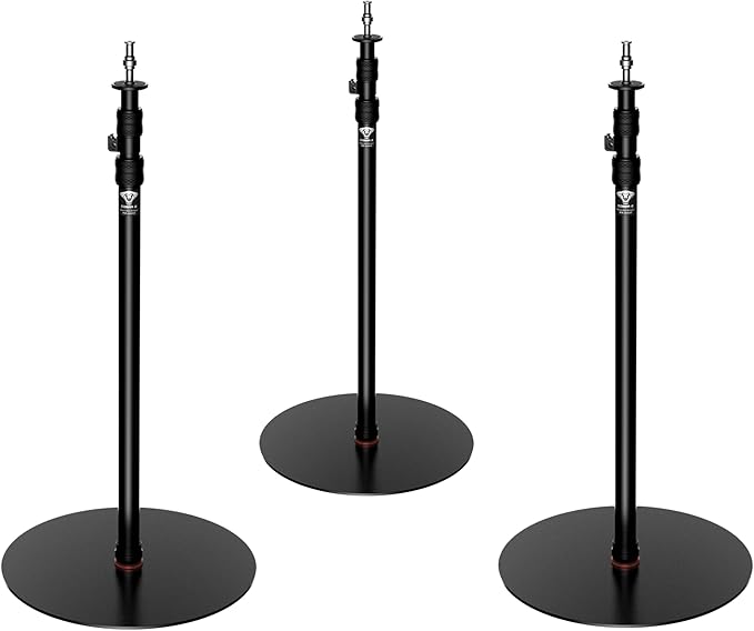 IFOOTAGE Cobra RB-A400,79" Round Base Monopod,Aluminum Photography Light Stand Flat Base for DSLR Camera, Light,Payload 22LBS(3 Pack)