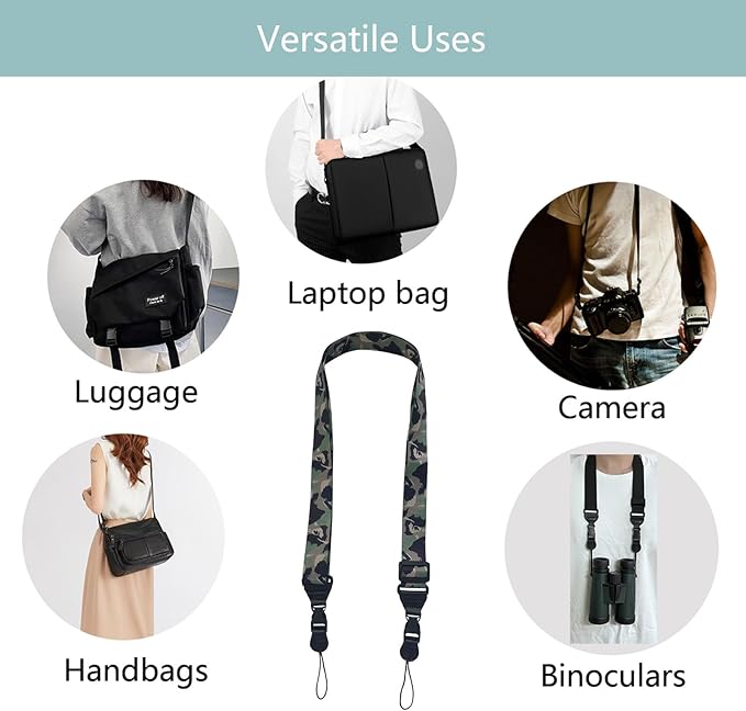 Adjustable Shoulder Strap:Comfortable iPad Strap Nylon Neck Lanyard for iPad/Samsung Tablet Case,Camera Binocular Crossbody Laptop Luggage Bag(Camouflage color)