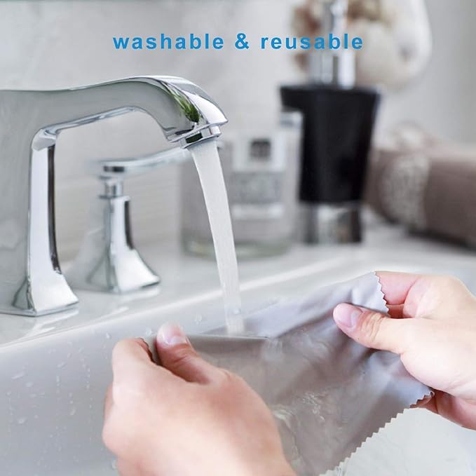LOJWRY Eye Glass Clean Cloths 6*7in 6 Pcs, Individually Wrapped, High-Density, Ultra Soft, Scratch-Free Premium Microfiber Cleaning Cloth for Glasses, Camera Lens, Screen, Electronics, Tv, Eyeglass.