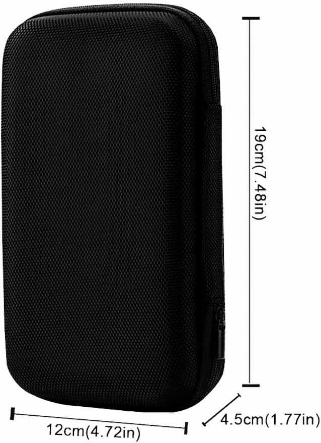 U-KIME Electronics Organizer Bag Multi-functional EVA Storage Case for Headphones, Cables, Hard Drives, Tools, Flash Drive, Power Bank, Travel Accessories(Black)