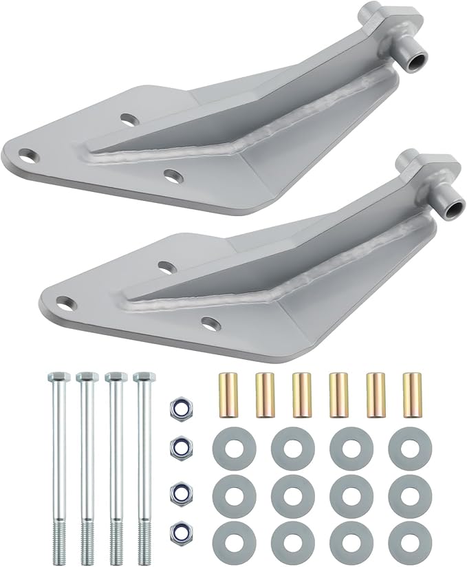 maXpeedingrods Dual Front Shock Mount Kit for 1999-2004 Ford F250 F350 Super Duty 4WD W/Hardware Front Dual Twin Shock Bracket Kit
