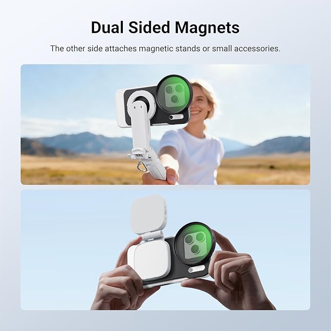 NEEWER 6.3" Magnetic Phone Lens Filter Mount Adapter Backplate Accessories & 67mm CPL Filter Circular Polarizing Polarizer Compatible with MagSafe iPhone 12/13/14/15/16/17 & Pro Versions
