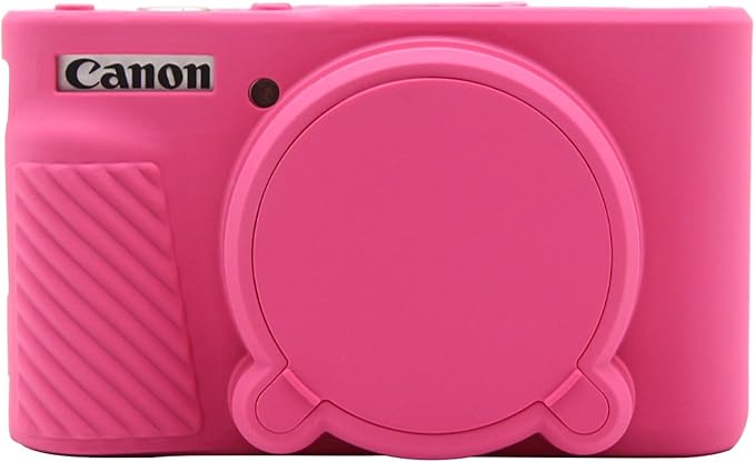 SX740 Camera Case, SX740 Camera Cover Silicone Sleeve Protective Case with Removable Lens Cover, Anti-Scratch Soft Camera Body Skin for Canon PowerShot SX740/SX730 HS Digital Camera,Rose