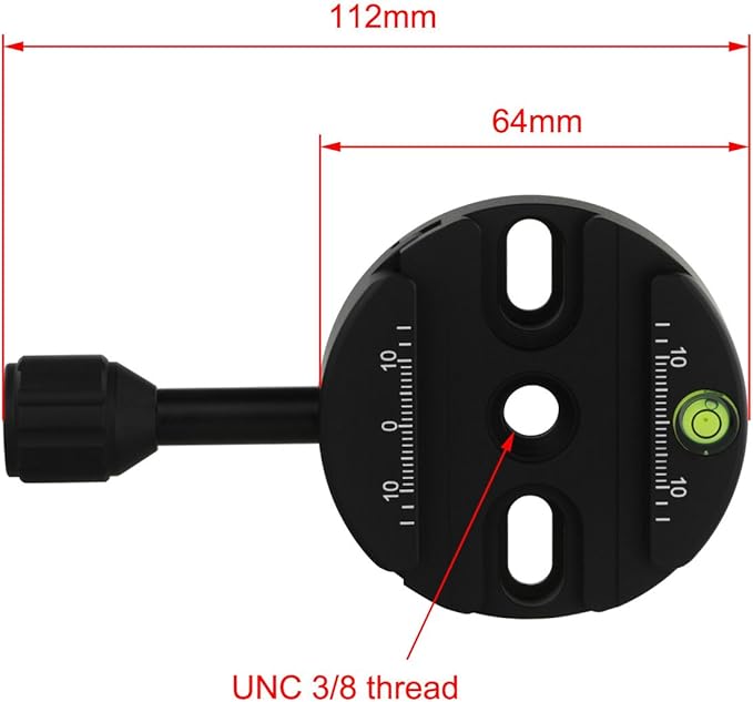 Haoge 64mm Screw Knob Clamp Adapter Mount for Quick Release QR Plate Camera Tripod Ballhead Monopod Ball Head Fit Arca Swiss