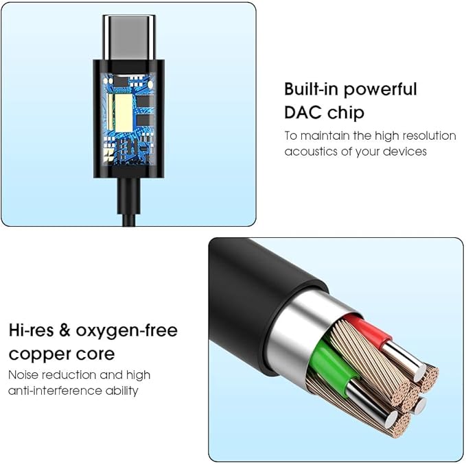 USB C Headphones Wired Type C Earphones for Samsung/Galaxy S26 S25 S24 Plus S23 S22 S21 S20 Note 20 Ultra DAC Magnetic Corded Earbuds for iPhone 15 16 16e 17 Air for Apple/Android Ear Buds Black