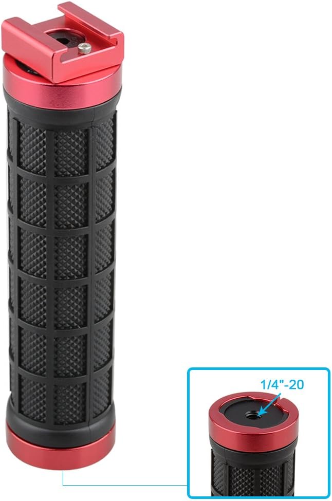 CAMVATE Hand Grip with Cold Shoe Mount for Monitor Flash Light