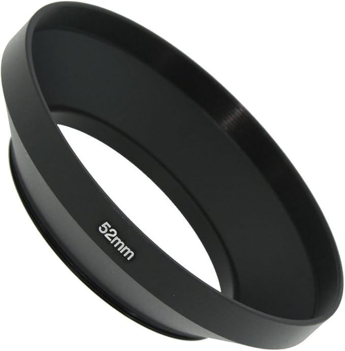 SIOTI 52mm Lens Hood, Oxidation Matte Anti Reflective Treatment, Aluminum Alloy, with 1 * 67mm Lens Cap, Compatible with Sony/Canon/Nikon/Fuji etc >16mm Camera Lens