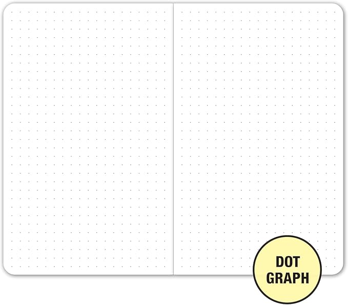 Elan Publishing Company Field Notebook/Journal - 5"x8" - Green Cover - Dot Grid Book - Pack of 4