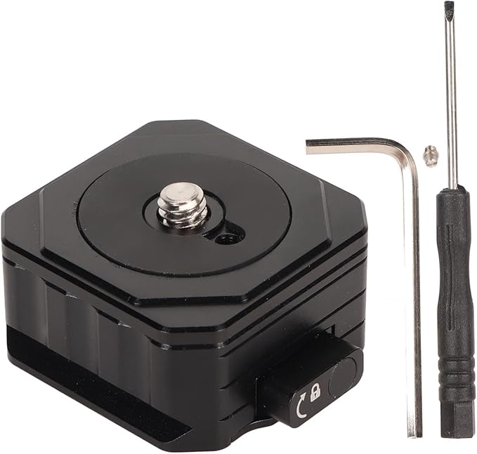 ChiweiJ Quick Release Plate for Arca, 38mm QR Plate for DSLR Tripod, Aluminum Alloy CNC Machining with Single Knob Locking, Anti Loosening Camera Quick Release Plate for Micro Cameras and