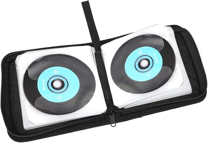 CD Case CD DVD Holder 40 Capacity DVD Storage Case CD Cases For Car CD Organizer Binder CD Book DVD Holders Storage Cases CD Wallet With Sleeves Small CD Carrying Box Disc Booklet For Home Travel