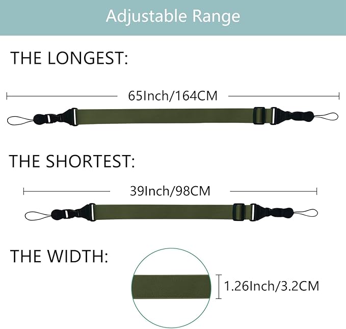 Adjustable Shoulder Strap:Comfortable iPad Strap Nylon Neck Lanyard for iPad/Samsung Tablet Case,Camera Binocular Crossbody Laptop Luggage Bag(Army Green)