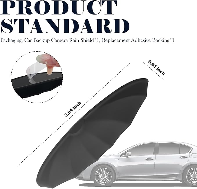 New Car Backup Camera Rain Shield,Silicone Car Reverse Camera Rain Cover Keeps Rear Cameras Lens Clear,Self-Adhesive Cars Rear View Cameras Cover with Wider Design