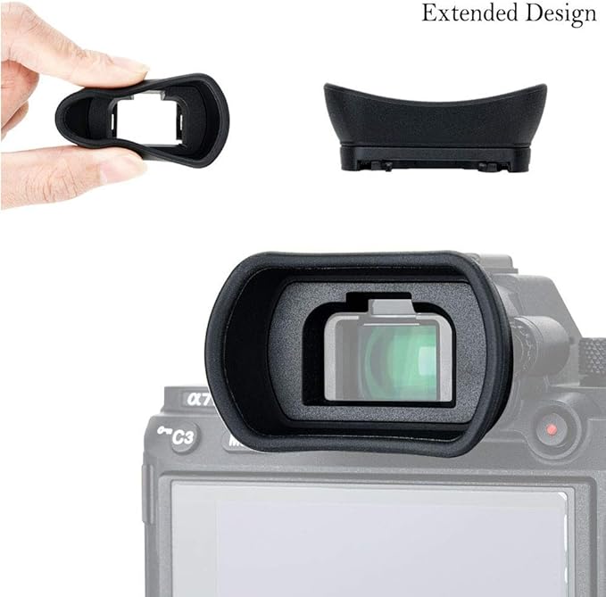 2 Packs Eyecup Eyepiece Eyeshade for Sony a7III a7II a7 a7R IV a7R II a7R III a7S II a9 a58 a99 II Viewfinder Replaces Sony FDA-EP18 FDA-EP16 FDA-EP15 Eye Cup