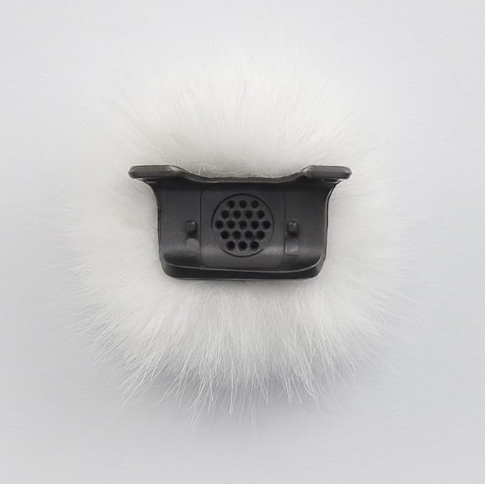 LEFXMOPHY Windscreen for 2024 DJI MIC MINI Wireless Microphone Furry Wind Muff Deadcat Cover, 2-Pack White