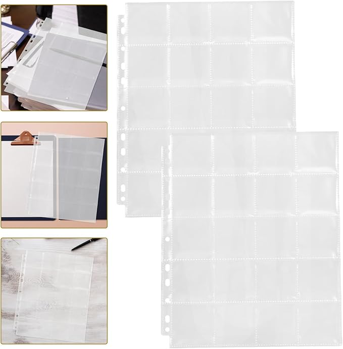 Lurrose 30pcs Negative Film Holder Binder Sleeves for Film Storage Horizontal Slots Acid Design for Organizing Negatives Portable