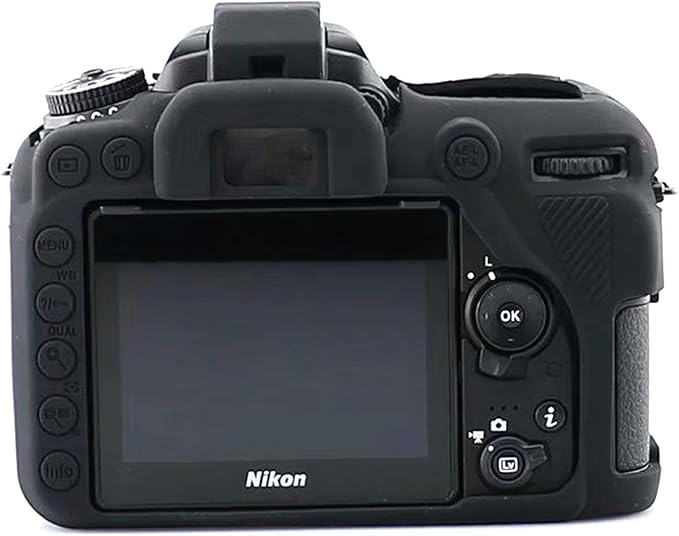 Professional Secure Silicone Camera Cases Bag Housing Rubber Body Skin for Nikon D7500 Digital SLR Camera (Black)