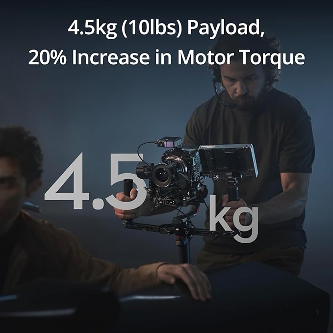 DJI RS 4 Pro, 3-Axis Gimbal stabilizer for Camera for DSLR & Cinema Camera Stabilizer Canon/Sony/Panasonic/Nikon/Fujifilm, 2nd-Gen Native Vertical Shooting, 4.5kg (10lbs) Payload, Camera Gimbal
