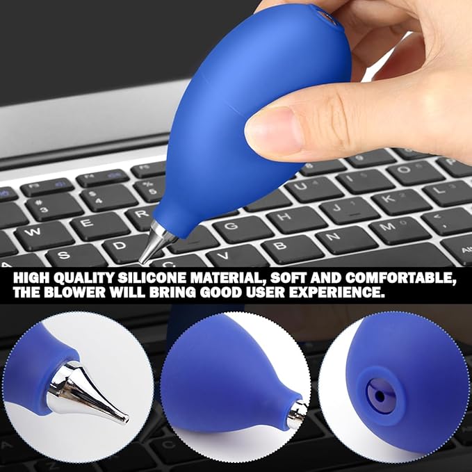 ZJIVQO Ball Pump Blaster, Lens Air Blower, Air Pump Blower Cleaner for Digital, Phone, Camera, Watch (Blue)